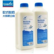 今时代（JIN SHI DAI） 欧式原味儿童早餐酸牛奶 低温风味酸牛奶家庭装 910g*2瓶 *2件