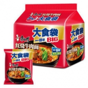 康师傅方便面食品大食袋红烧牛肉面120g*5袋装泡面速食面即食面 *2件