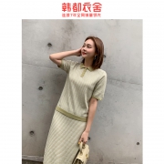 HSTYLE 韩都衣舍 PT9052 女士小香风套装