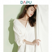 DAPU 大朴 AE1F03202 女士衬衫式家居睡裙