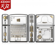 美国原机进口 Zippo 19秋季新款 机械键盘刻花雕刻 16孔防风打火机
