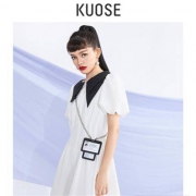 阔色 KSB2006035 女士复古翻领连衣裙