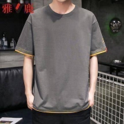 雅鹿 Y2107A01370/10 男士纯棉宽松T恤