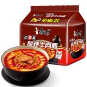 康师傅 方便面 老陈醋酸辣牛肉面 5连包 *2件