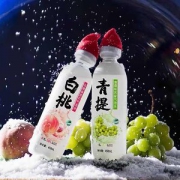 秋林 0糖0脂0卡 青提/白桃味 苏打气泡水 高膳食纤维 450ml*12瓶