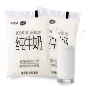 新希望 天香 透明袋装 纯牛奶 180ml*12袋