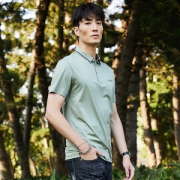 才子男装 男士100%长绒棉 商务休闲Polo衫