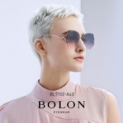 BOLON暴龙2020新款太阳镜蝶形钻石切割墨镜金属框潮眼镜女BL7102