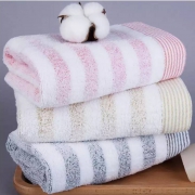 三利 纯棉条纹毛巾       33*72cm*3条*3件