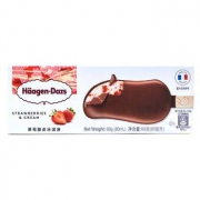 PLUS会员：Hagen·Dazs 哈根达斯 草莓口味脆皮冰淇淋 69g*6件