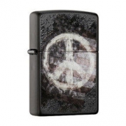 ZIPPO 之宝 28864 和平之歌 黑哑漆彩印 煤油防风火机