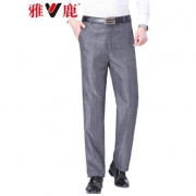 雅鹿 Y2107A03300 男士冰丝亚麻休闲裤 2件