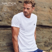 美国 NAUTICA 诺帝卡 40支精梳棉 男纯色T恤