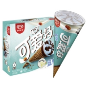 PLUS会员：和路雪 可爱多甜筒 焦糖海盐口味 冰淇淋 66g*6支 *5件