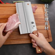 菜刀超快锋利厨房刀具木柄不锈钢轻便切菜刀切肉刀厨师专用切片刀