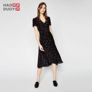 Haoduoyi A52R30285 女士蕾丝花边连衣裙