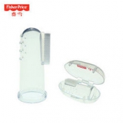 美国费雪（Fisher Price）新生儿宝宝手指套牙刷婴儿硅胶软毛乳牙刷 儿童口腔护理清洁0-2岁 *2件