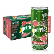 Perrier 巴黎水 西瓜味气泡水 天然矿泉水 250ml*30罐 *3件