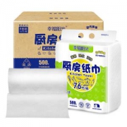 幸福阳光 厨房吸油纸2层*76节*8卷*5件