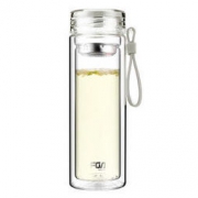 富光 WFB1012-320 双层玻璃杯 米白色 320ml *3件
