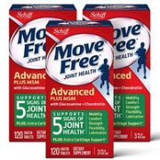 Schiff 旭福 Move Free 维骨力 绿盒维骨力关节炎止痛配方 120粒x3瓶