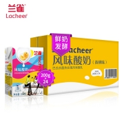 兰雀 鲜奶发酵乳 保加利亚益生菌酸奶 黄桃味 200g*24 *3件