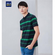 HLA 海澜之家 HNTPD2R050A 男士条纹短袖POLO衫