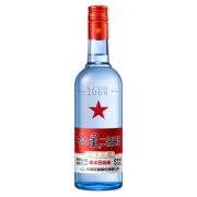 红星 白酒 蓝瓶二锅头 绵柔8陈酿 清香型 53度 500ml