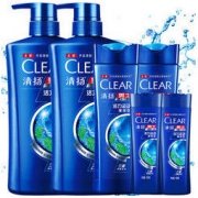 CLEAR 清扬 男士去屑洗发水 500gx2+205gx2 赠旅行装100gx2 *2件