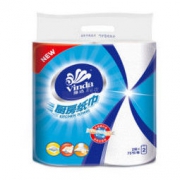 维达(Vinda) 卷纸纸巾 厨房用纸 75节*2卷 水滴花纹 *5件