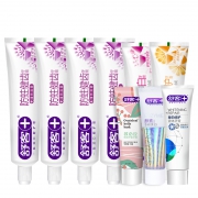 Saky 舒客 牙膏套装（防蛀140g*4支+亮白120g+维C120g+小牙膏20g*3）