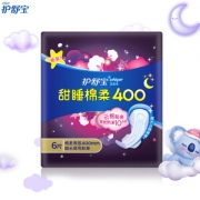 whisper 护舒宝 甜睡棉柔超长夜用卫生巾 400mm*6片 *12件