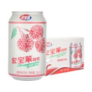 6日10点：宏宝莱 荔枝味碳酸汽水 330ml*24罐*2件