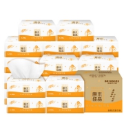 清风  原木纯品 2层150抽软抽纸巾*24包*4件+凑单品
