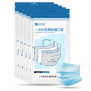 22号0点：蓝湾贝舒 一次性 医用口罩 50片 *3件