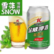 雪花啤酒 金威金麦王 330ml*24听