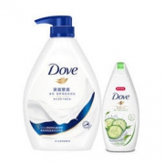 Dove 多芬 滋养美肤沐浴乳（深层营润1kg+清爽水润沐浴乳300g）（单瓶23.92元） *5件
