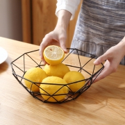 品纳 北欧铁艺水果篮 27cm 十角小号