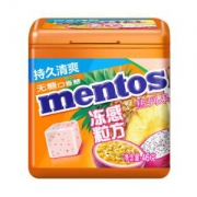 Mentos曼妥思 冻感粒方无糖口香糖热列果味46g*18件