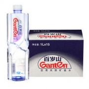 百岁山 饮用天然矿泉水1L*15瓶 整箱装 *2件