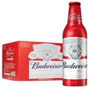 百威（Budweiser）啤酒 铝瓶装 小瓶 355ml*24瓶 玲珑红铝罐 *2件