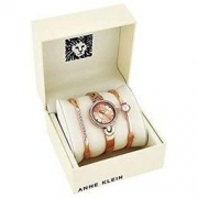 ANNE KLEIN 安妮克莱因 施华洛世奇水晶 女士手表手镯套装