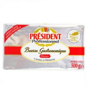 President 总统 发酵型动物淡味黄油块 500g