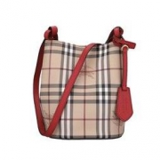 BURBERRY 博柏利 40571571 女士小牛皮格纹经典水桶包