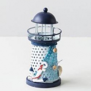 紫香凝 地中海装饰品灯塔模型小摆件 15cm