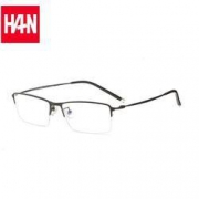 HAN 4933半框近视眼镜架+1.60非球面防蓝光镜片