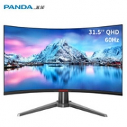 25日0点、2K高清：PANDA 熊猫 PG32QA1 31.5寸 VA曲面显示器