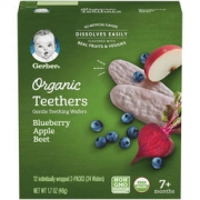 京东PLUS会员： Gerber 嘉宝 有机蓝莓苹果磨牙米饼 48g *4件