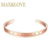 Max&Love钻石手镯玫瑰金色