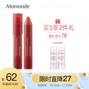 京东PLUS会员： Mamonde 梦妆 花心丝绒唇膏笔 11#豆沙 2.5g（赠爽肤水25ml+保湿乳25ml） *2件